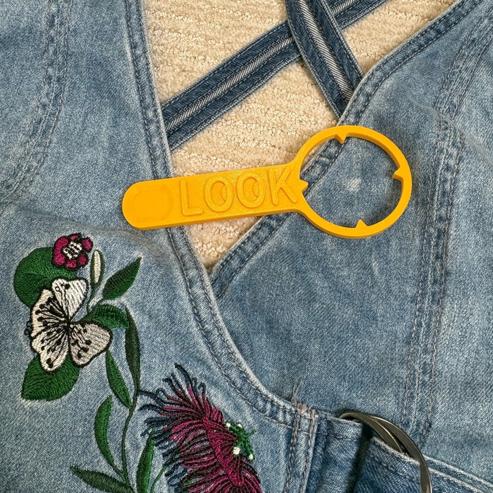 H&M X Coachella Floral Embroidered Denim Overall Dress Size 12 Wrap Front Belt - Picture 11 of 13